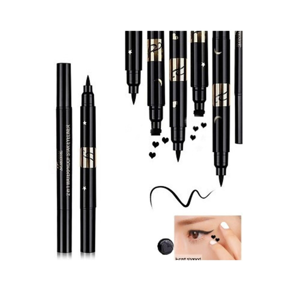 HaLVeY Çift Taraflı Kalp Ve Yıldız Desenli Kalem Eyeliner 2 Adet Eyeliner Fiyatı