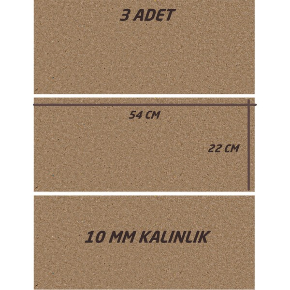 Ham Mdf Plaka Tabaka 3 Adet 22 x 54 cm Mdf Levha 10 mm Kalınlık Tuval Fiyatı