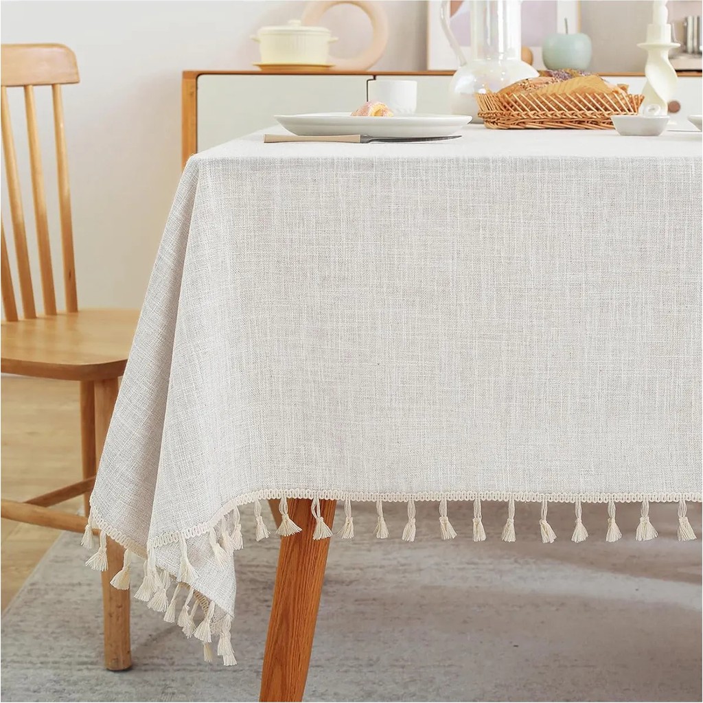 Ham Yıkanmış Keten Buldan Püsküllü Masa Örtüsü Piknik Örtüsü (Ölçü Seçiminize Dikkat Ediniz) - Krem - 130 x 130 cm SSD / Solid State Drive Fiyatı