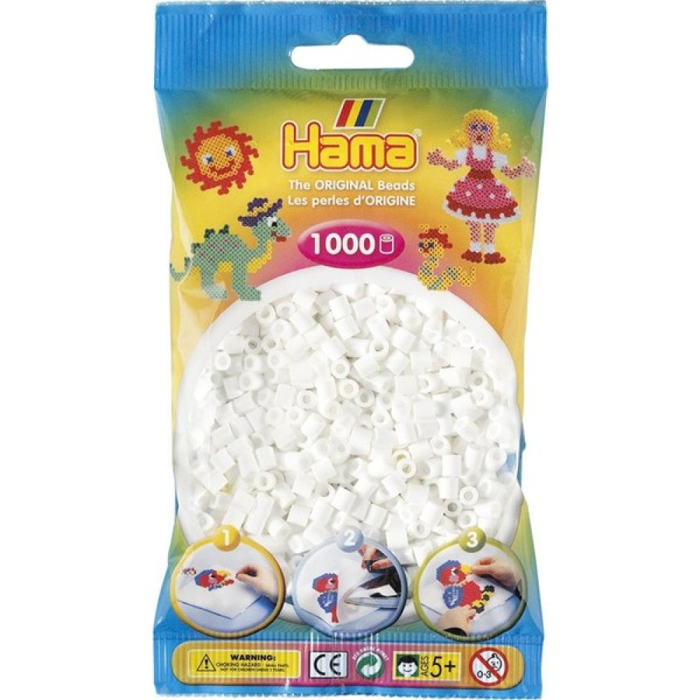 Hama Beads 1.000'lik Hama Midi Boncuk - Beyaz Yardımcı Malzeme Fiyatı