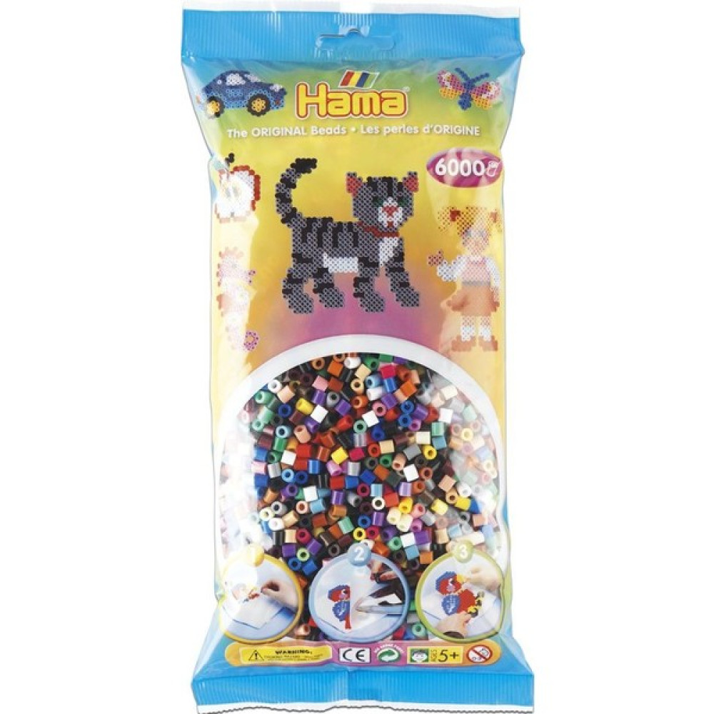 Hama Beads 6.000'lik Poşet Hama Midi Boncuk - 22 Renk Yardımcı Malzeme Fiyatı