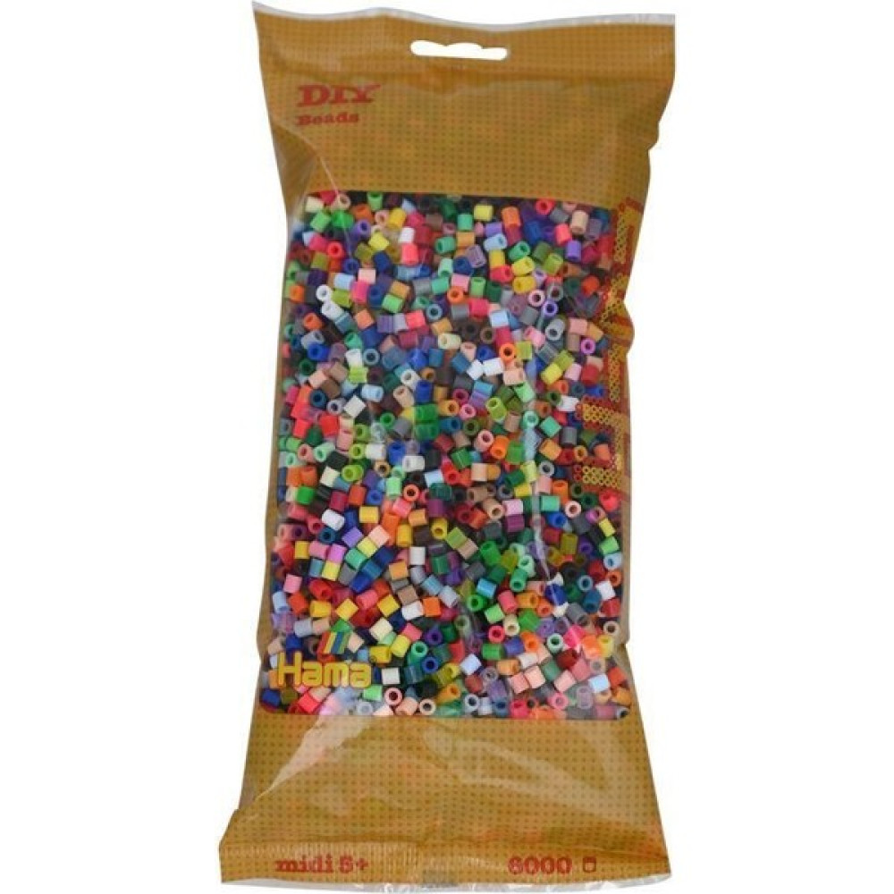 Hama Beads 6.000'lik Poşet Hama Midi Boncuk - 50 Renk Yardımcı Malzeme Fiyatı