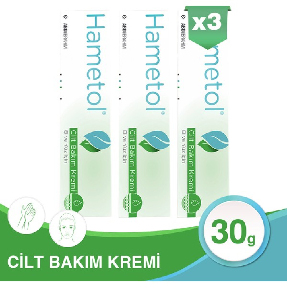 Hametol Cilt Bakım Kremi 30 GR 3 Adet - Abdi İbrahim - 9 Nemlendiriciler Fiyatı