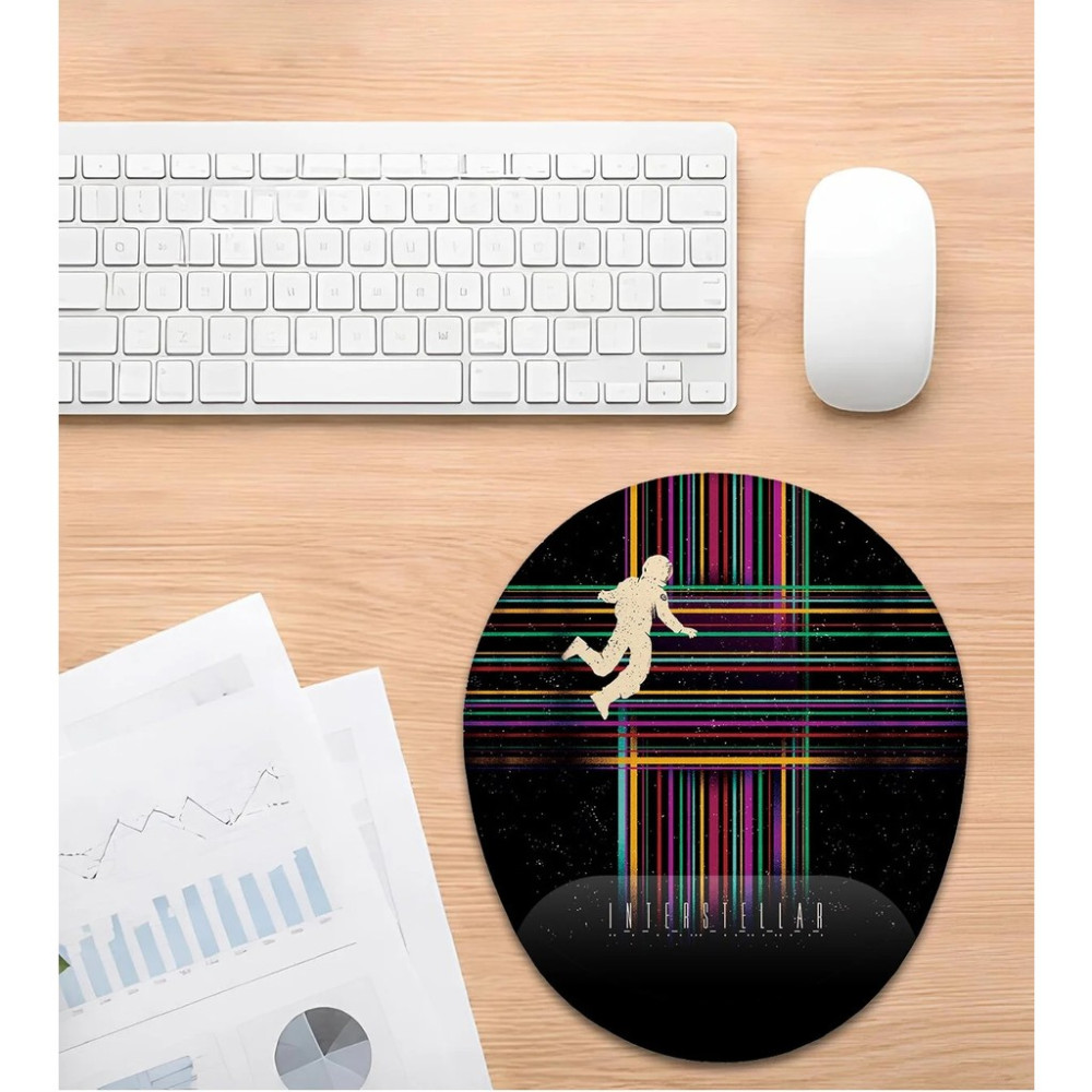 Hamiki Yıldızlararası Interstellar Bilek Destekli Mouse Pad Ergonomik Kaymaz Taban Mousepad Fare Altlığı - Siyah Mouse Pad Fiyatı