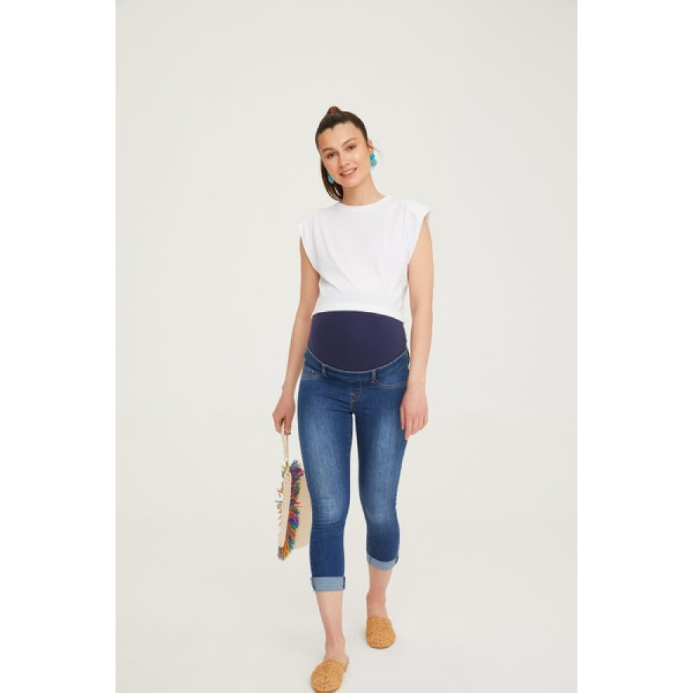 Hamile Skinny Jean Likralı Denim Pantolon Mavi 1072 Pantolon, Şort, Tayt Fiyatı