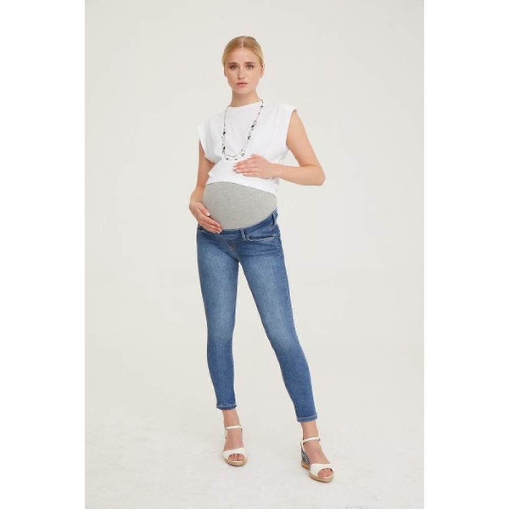 Hamile Skinny Jean Likralı Denim Pantolon Mavi 1085 Pantolon, Şort, Tayt Fiyatı