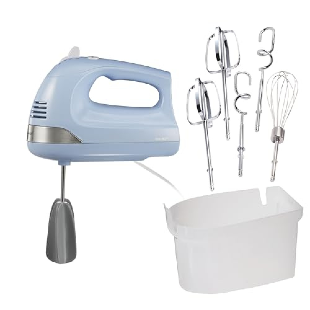 Hamilton Beach 6-Speed Electric Hand Mixer with Whisk, Dough Hooks and Easy Clean Beaters, Powerful 275 Watt Motor, Snap-On Storage Case, Blue Mixers Fiyatı