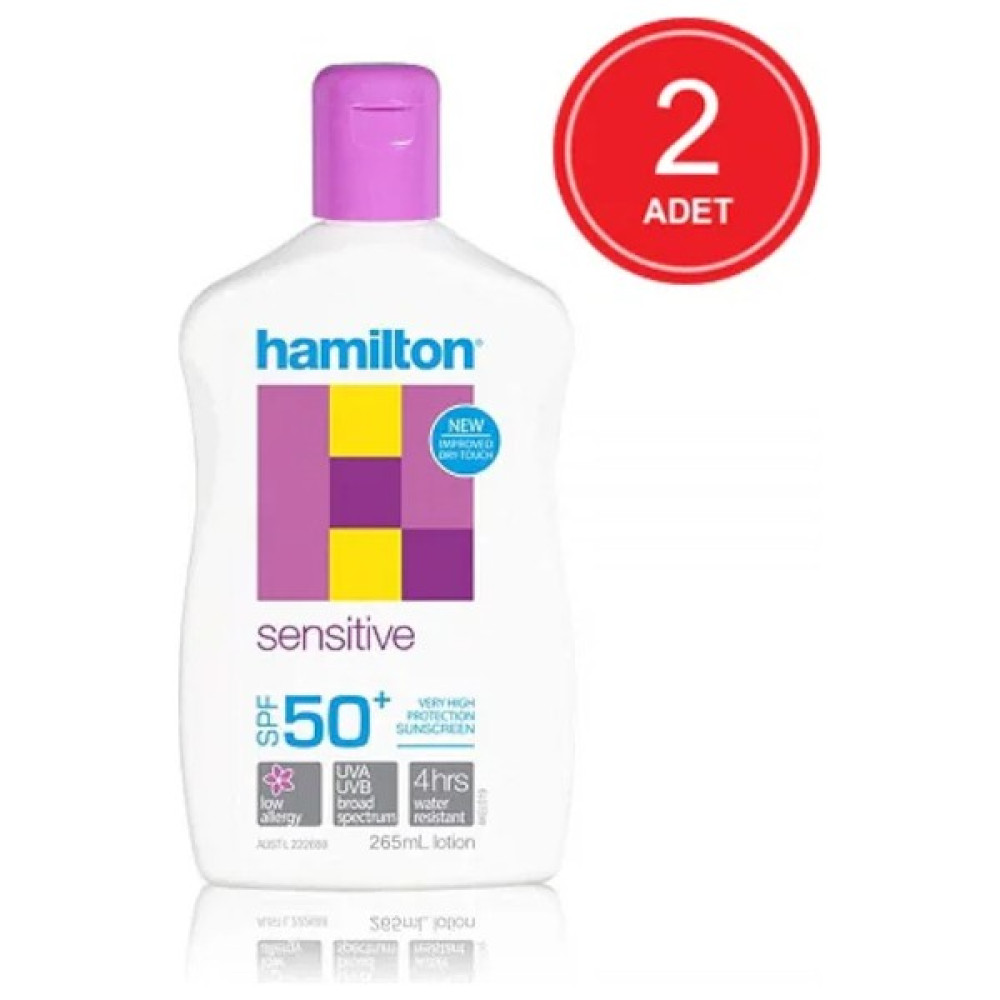 Hamilton Hassas Ciltler Için Güneş Koruyucu Losyon Spf 50 265 ml 2 Adet Güneş Kremleri ve Losyonları Fiyatı