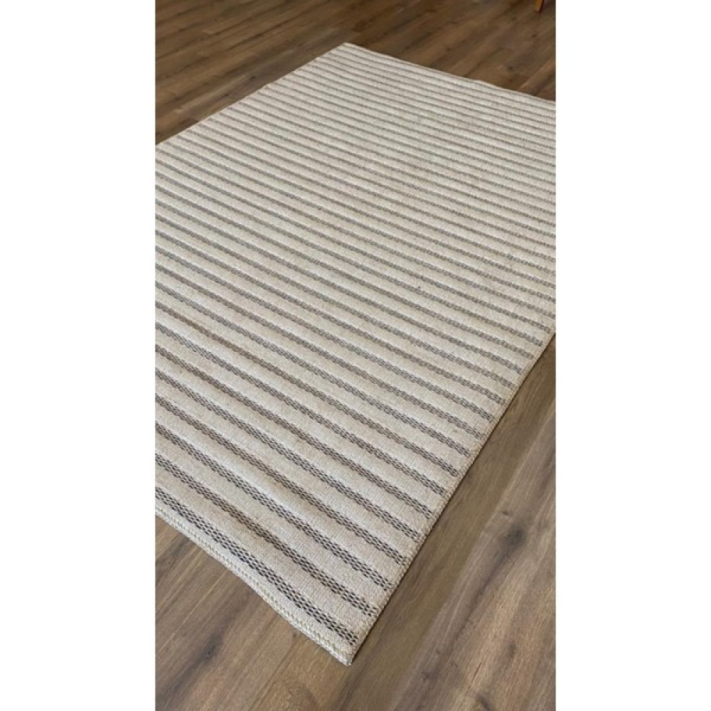 Hamle Hasır El Örmesi Altı Kaydırmaz Halı - 160 x 230 cm - Bej Salon Halısı Fiyatı