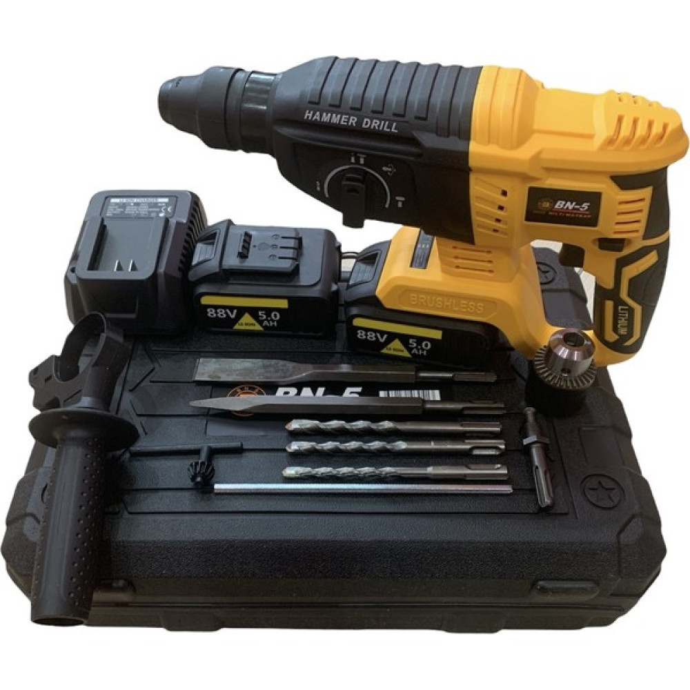 Hammerdrill 88 V 5 Ah 26 mm Bakir Sargılı Kömürsüz Darbeli Çift Akülü Şarjlı Kırıcı Delici Seti Kırıcı Deliciler & Kırıcılar Fiyatı