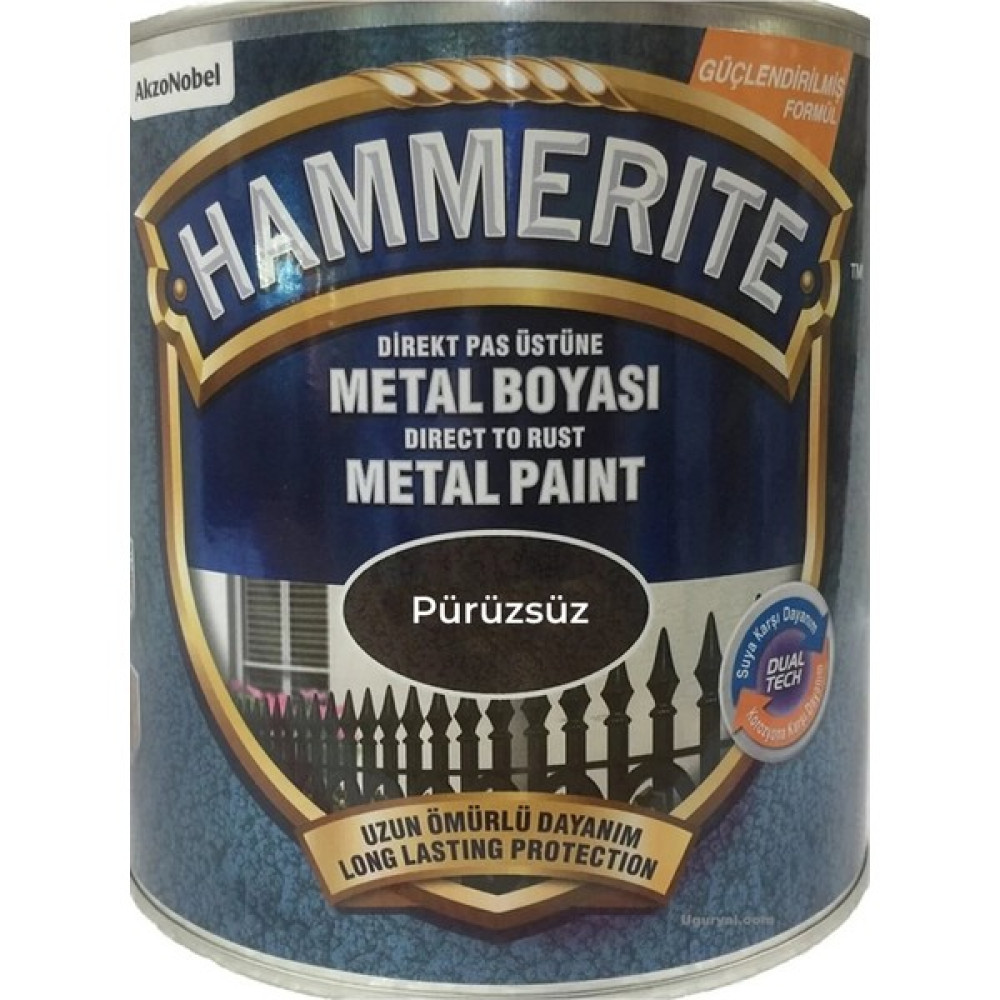 Hammerite Direkt Pas Üstü Düz Metal Boyası Siyah 2.5 Lt İç Cephe Duvar Boyası Fiyatı