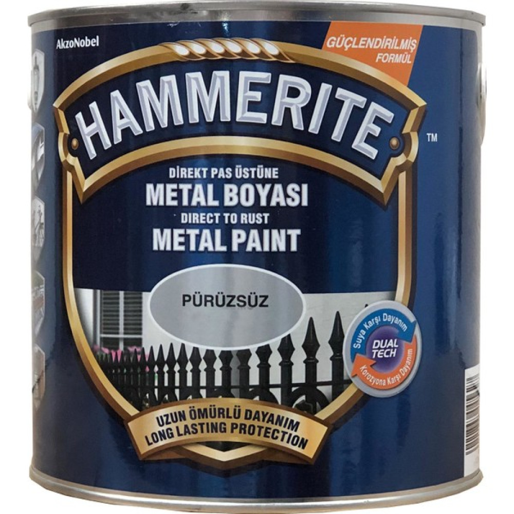 Hammerite Direkt Pas Üstü Düz Pürüzsüz Metal Boyası 2,5 lt Boya Malzemeleri Fiyatı
