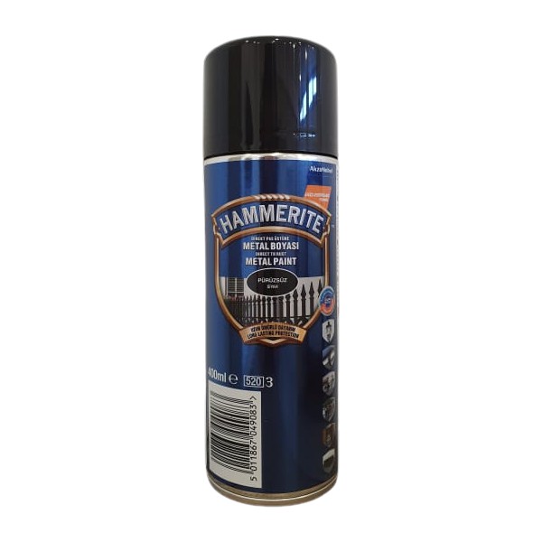 Hammerite Metal Boyası Direkt Pas Üstüne Pürüzsüz 400 ml - Siyah Diğer Fiyatı