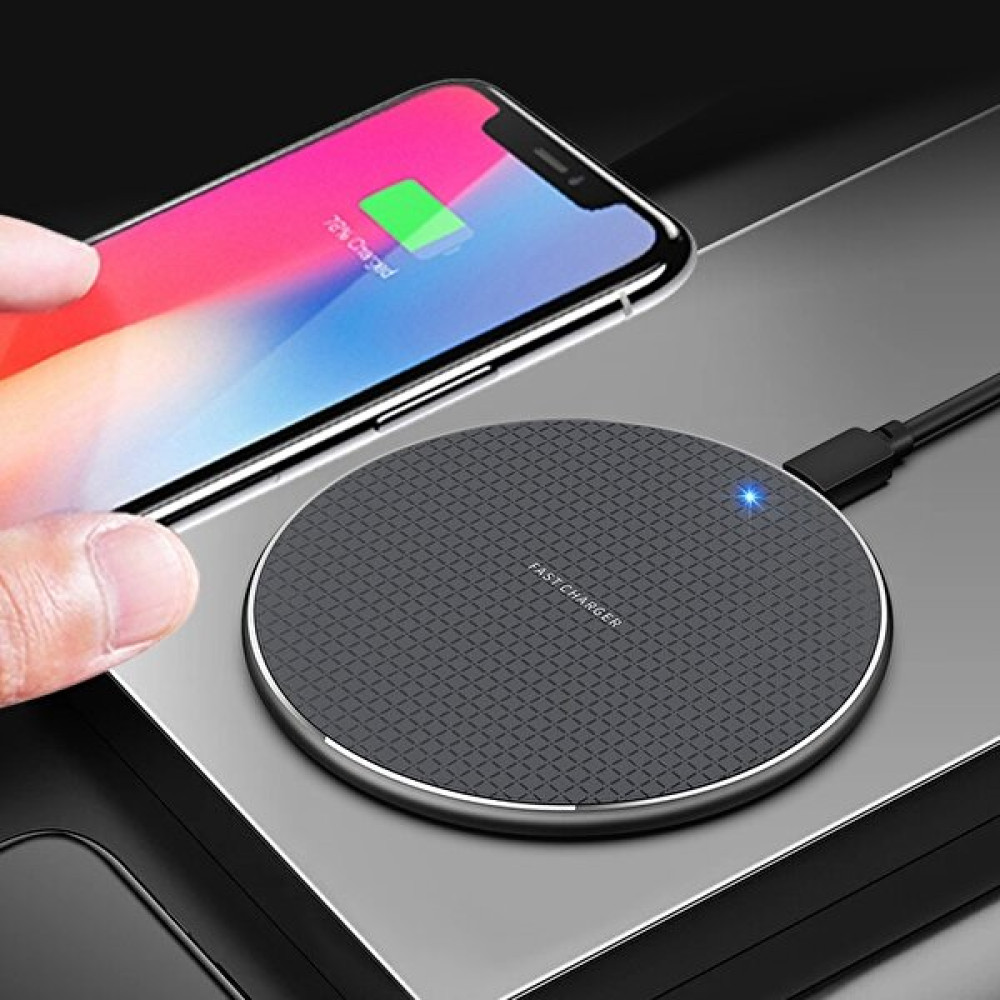 Hamtod K8 30W K8 30W Alüminyum Alaşım Yuvarlak Wiress Charger (Yurt Dışından) - Siyah Cep Telefonu Şarj Cihazı Fiyatı