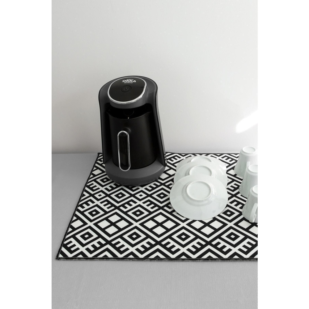 HAMUR Baskılı Bulaşık Kurutma Matı 46x36 Cm Kurulama Bezi Örtüsü Mf-057 Siyah Mutfak Gereçleri Fiyatı