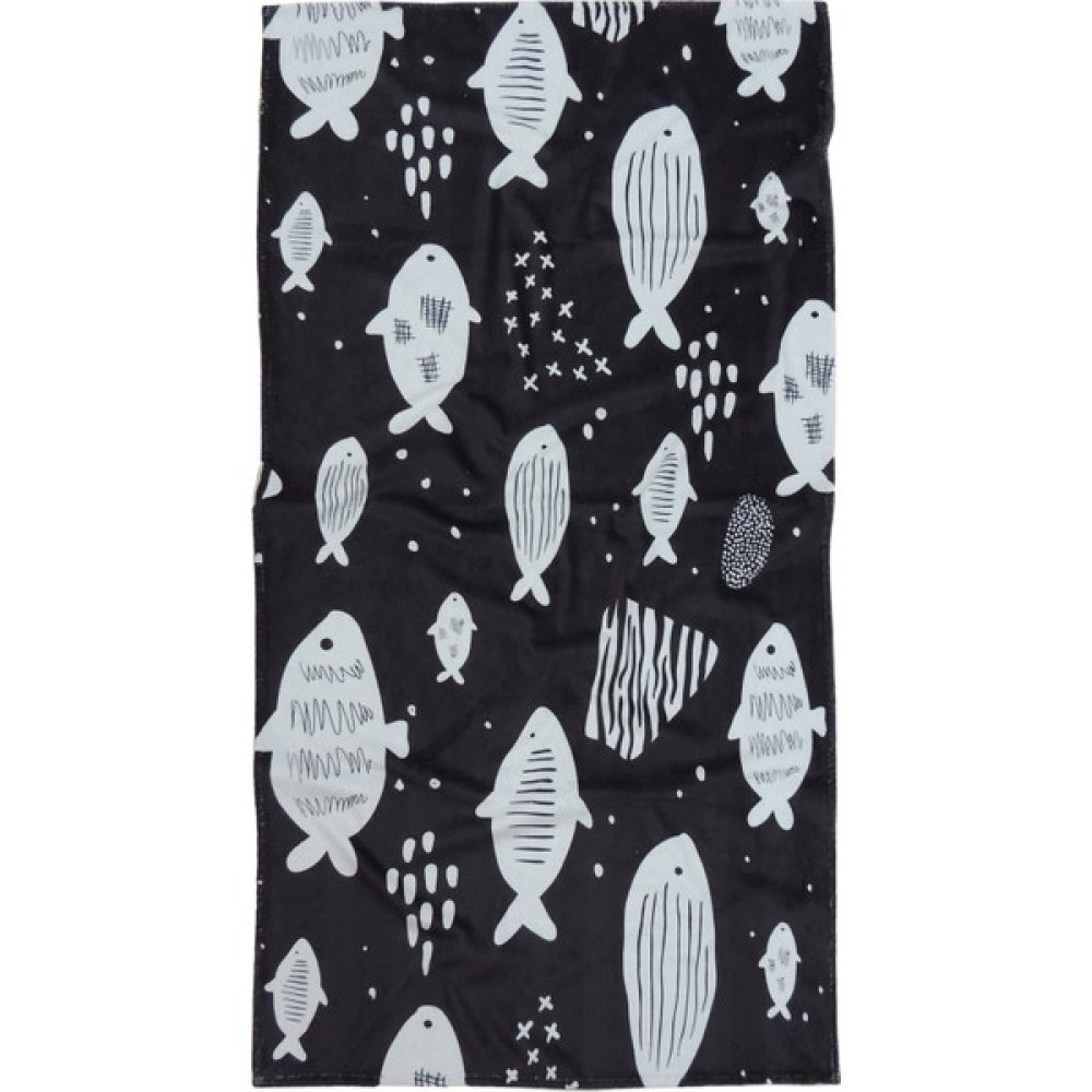 Hamur Plaj Havlusu Fish Deep 80 x 150 cm - Siyah Plaj Havlusu Fiyatı