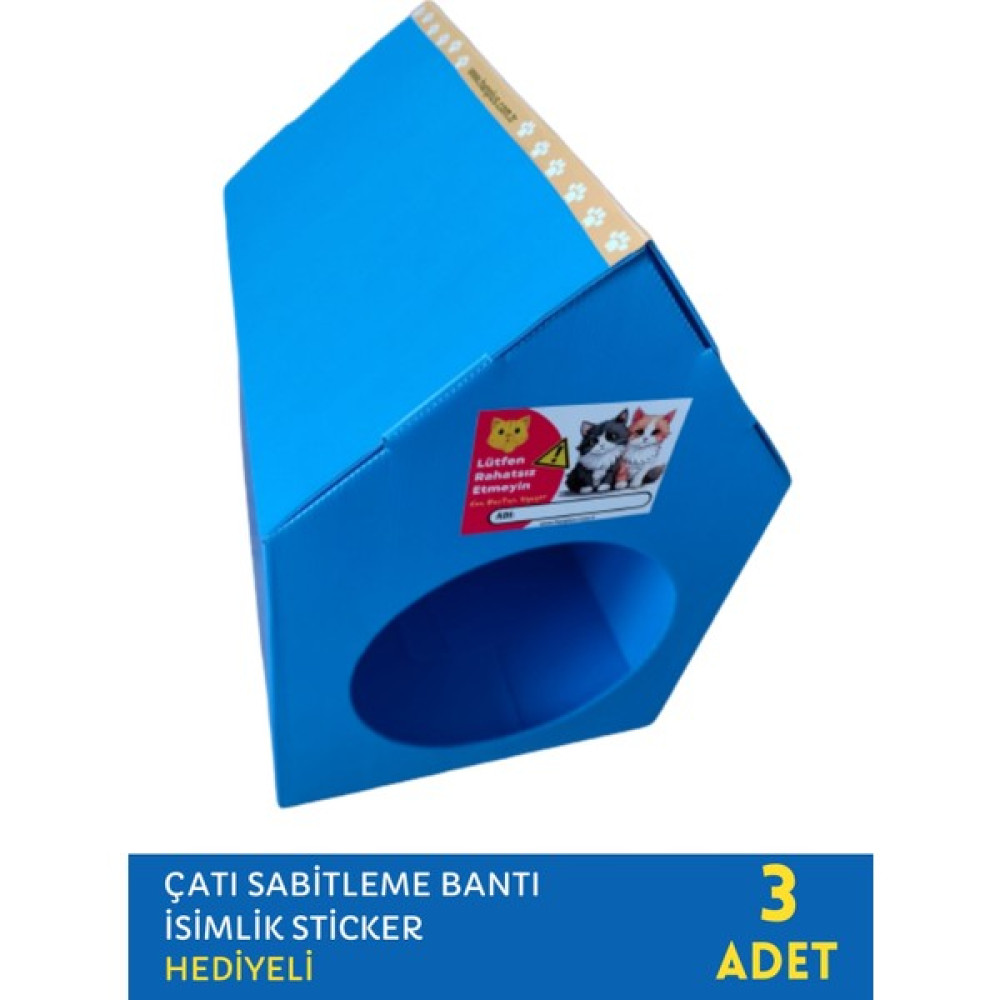 Han Plus Plastik Kedi Evi Su Geçirmez Mavi 3'lü Evcil Hayvan Ürünleri Fiyatı