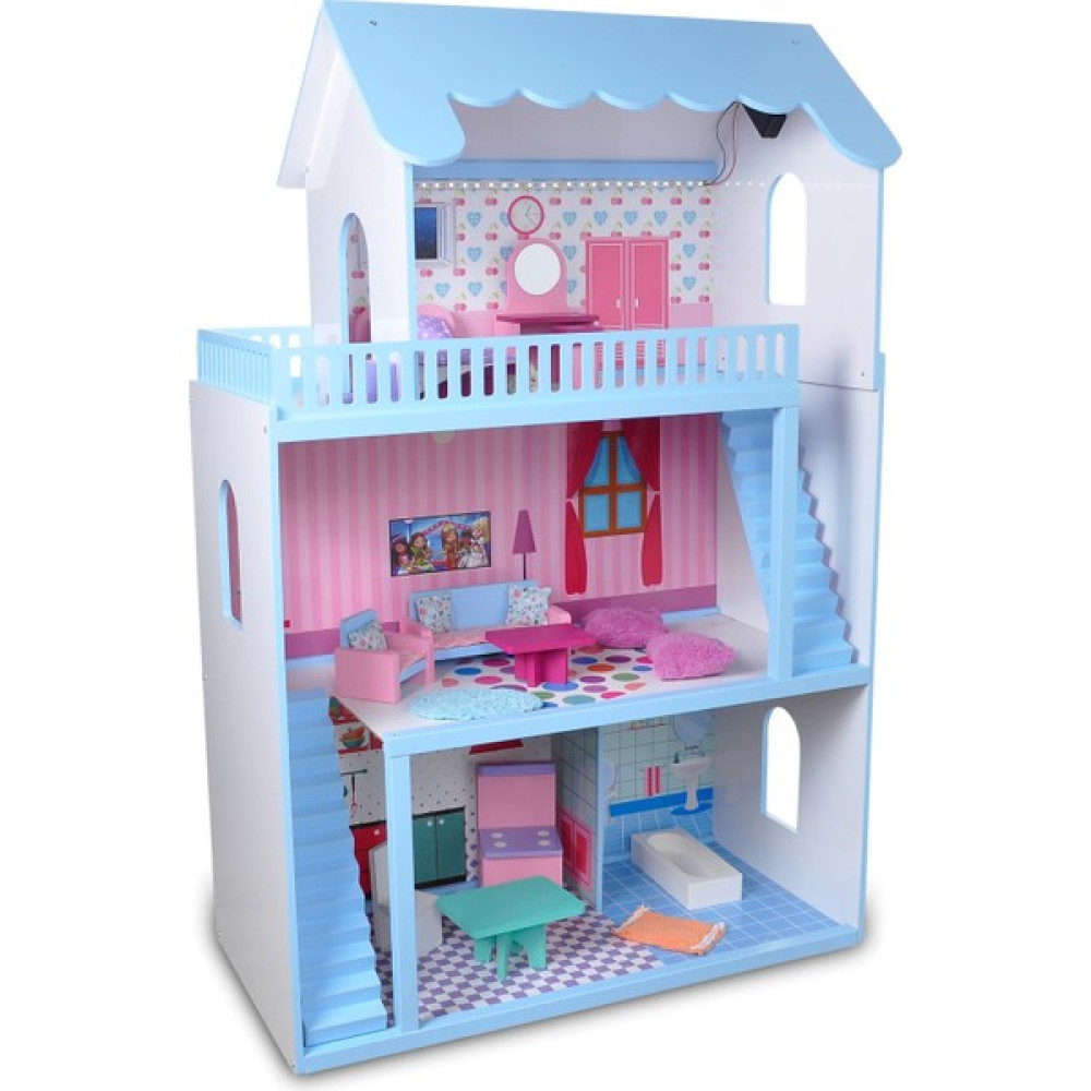 Hand Craft Toys Ahşap Oyuncak Ev - Mavi Bebek Oyuncakları Fiyatı
