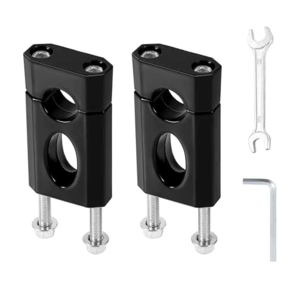 Handlebar Risers, 7/8" 22 mm Handlebar Mount Clamp Risers Motorcycle Handlebar Risers for Apollo SSR 110cc 125cc Dirt Bike parts accessory (Black)