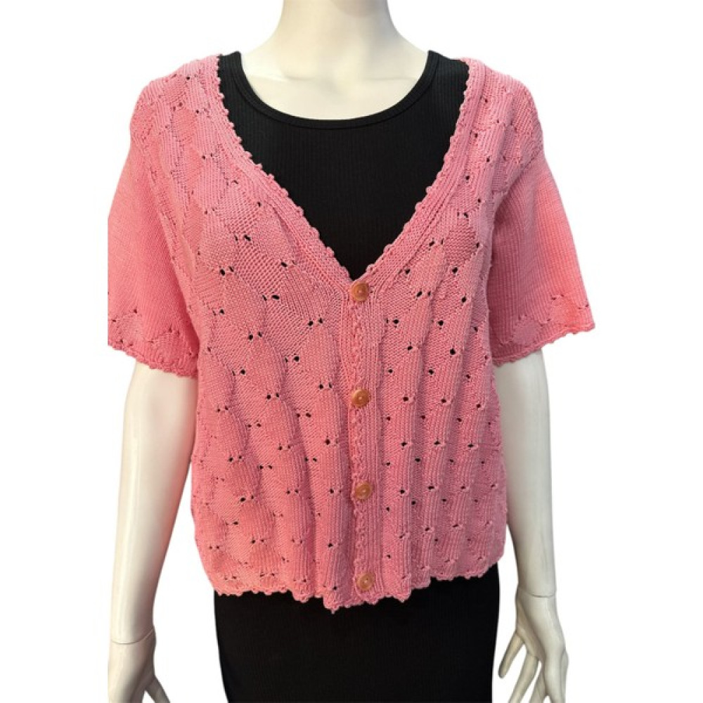 Handmade Pembe Merserize El Işi Hırka Kadın Hırka Fiyatı