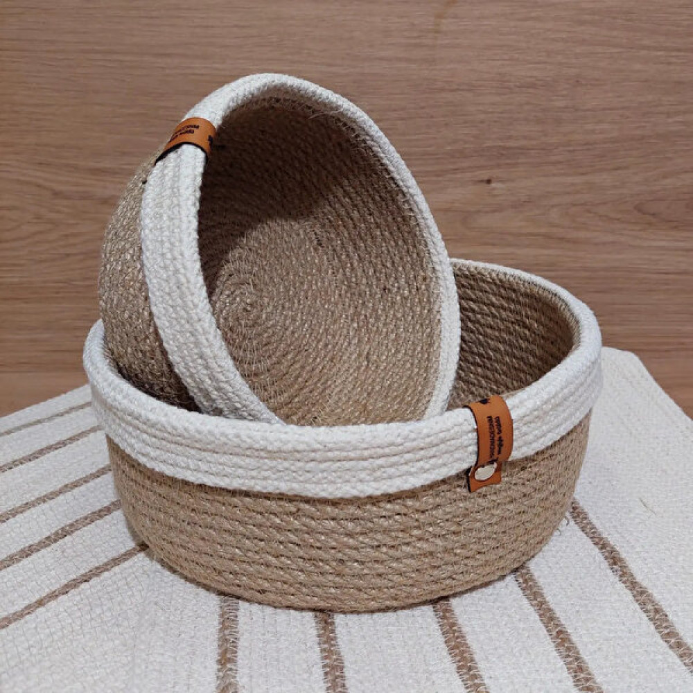 Handmade Snm Çok Amaçlı El Yapımı Dekoratif Hasır Sepet Takımı - Açık Kahverengi Sepet Fiyatı