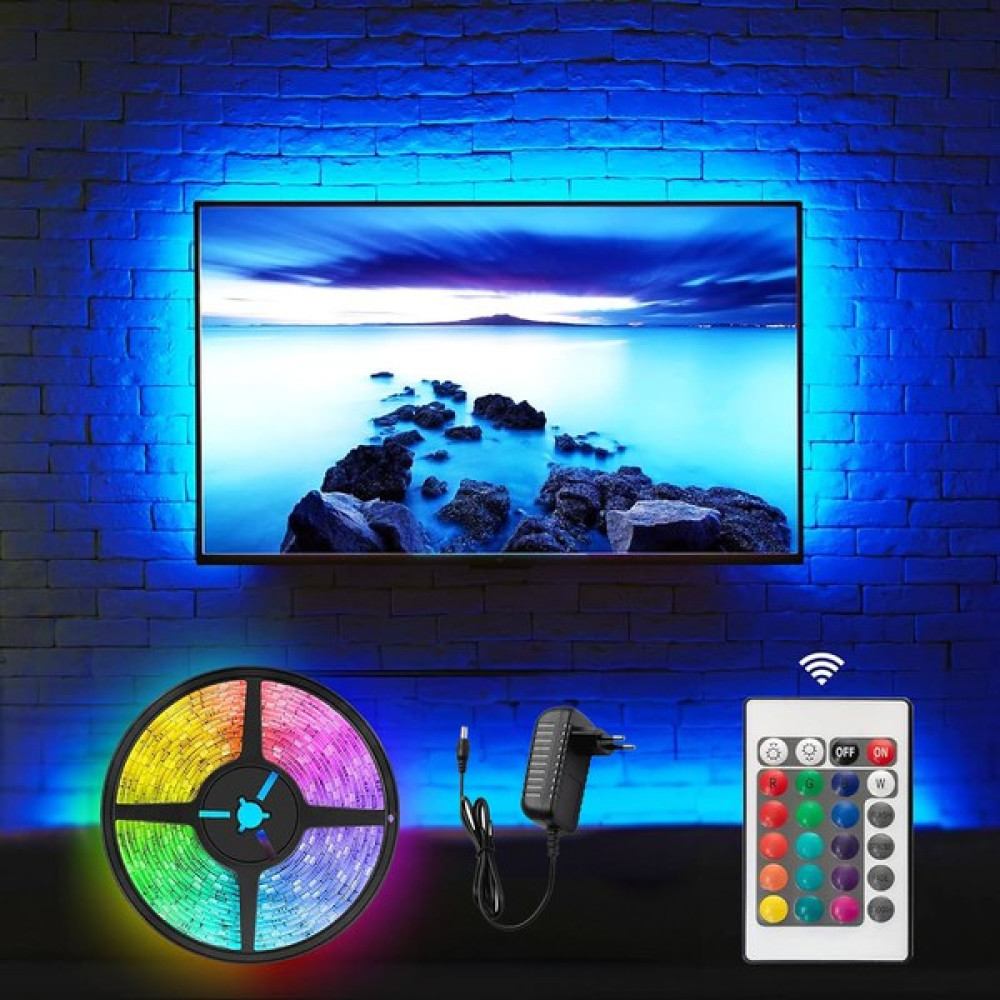 Handmade XL Televizyon Arkası Aydınlatma LED Sistemi Çok Renkli Uzaktan Kumandalı - 5 m - RGB Led Aydınlatmalar Fiyatı