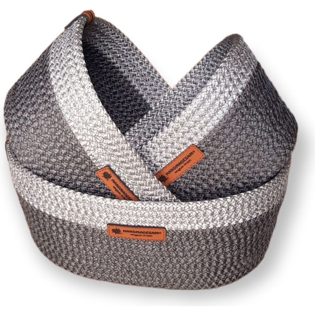 HandMadeSNM Oval Sepet Takımı 3lü Organizer Takım Çok Amaçlı Düzenleyici 1.kalite Antrasit/gri Diğer Fiyatı