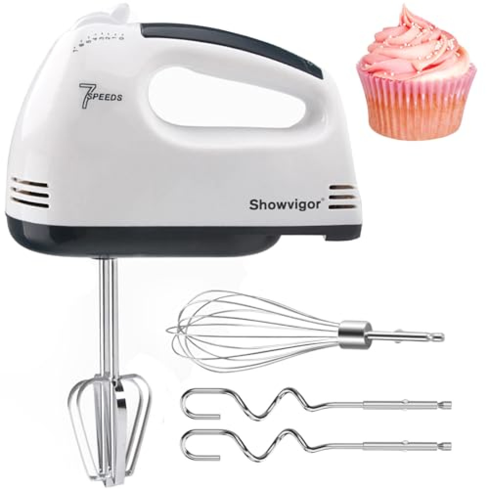 Handmixer Electric Handheld - 7 Speed Portable Kitchen Mixer Electric with 5 Stainless Steel Accessories Whisk, Food Beater for Whipping Mixing Cookies Cakes,Cooking,Baking Mixers Fiyatı