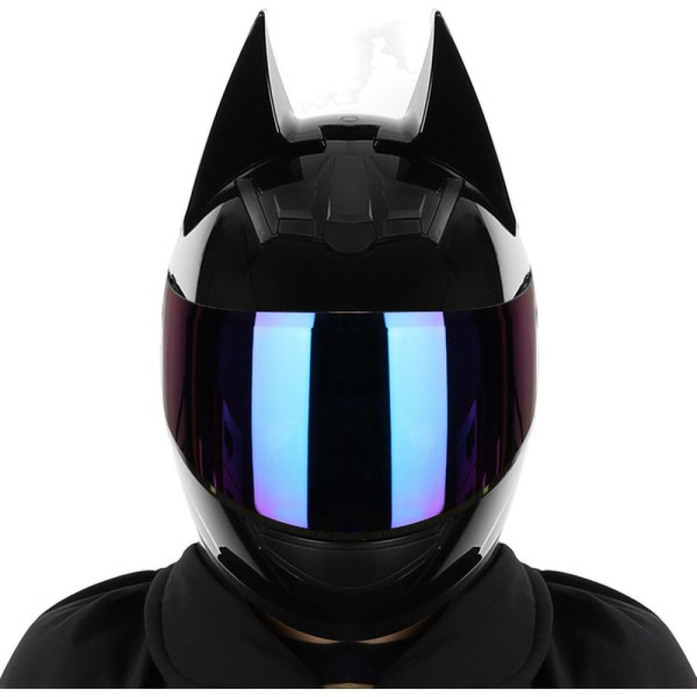 Handsome Guy Kış Şövalye Kask Motosiklet Erkek ve Kadın Lokomotif Kişilik Serin Tam Kask (Yurt Dışından) - S - Siyah - Mavi Motorsiklet Kaskları Fiyatı