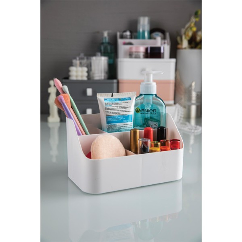 Handy Makyaj ve Kozmetik Düzenleme Kutusu, Düzenleyici Organizer 19X12X11 - Beyaz Makyaj Fırça ve Aksesuarları Fiyatı