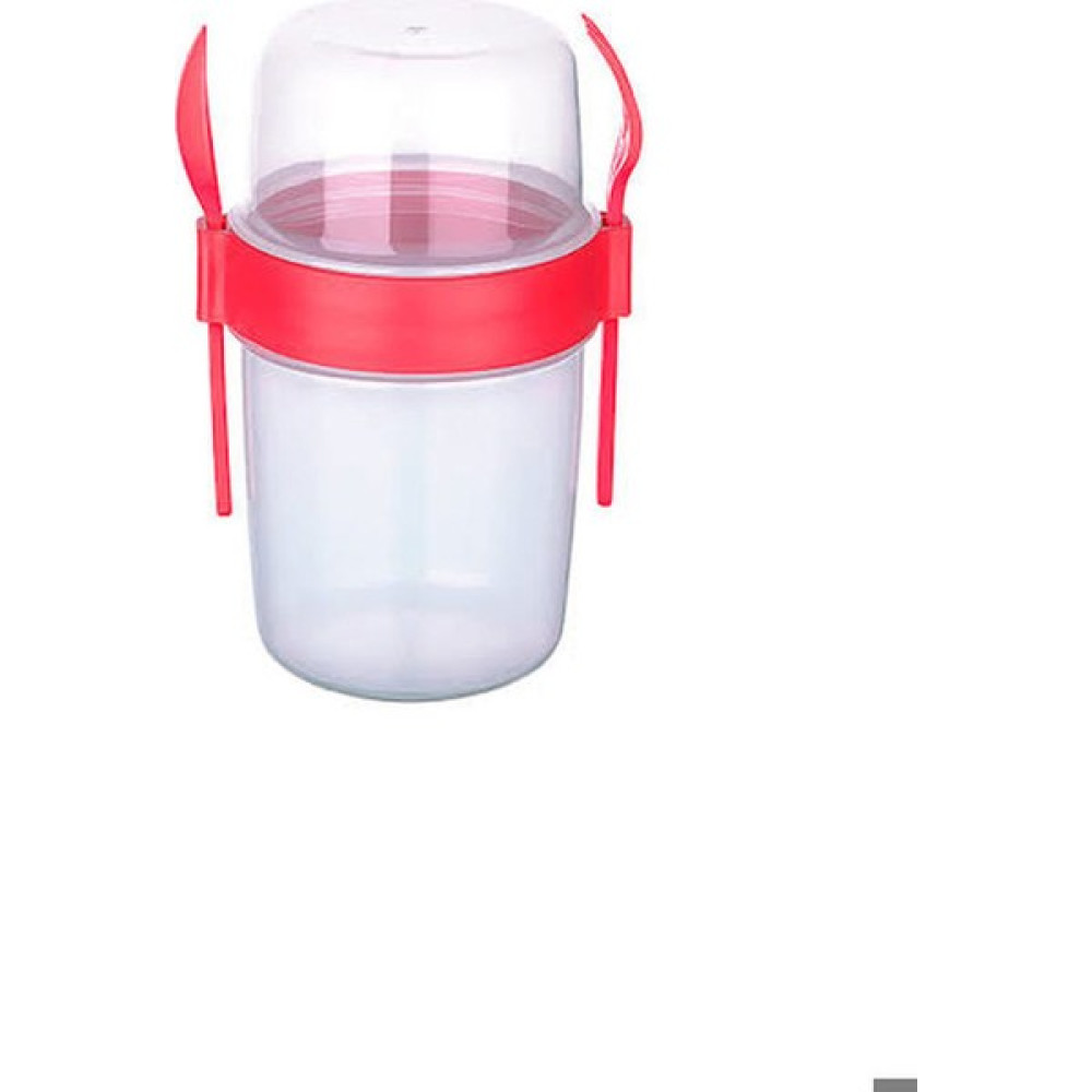 Hane216 Çift Hazneli Müsli Atıştırmalık Kabı 1100 ml -Kendinden Çatal Kaşıklı Portatif Saklama Kapları Fiyatı