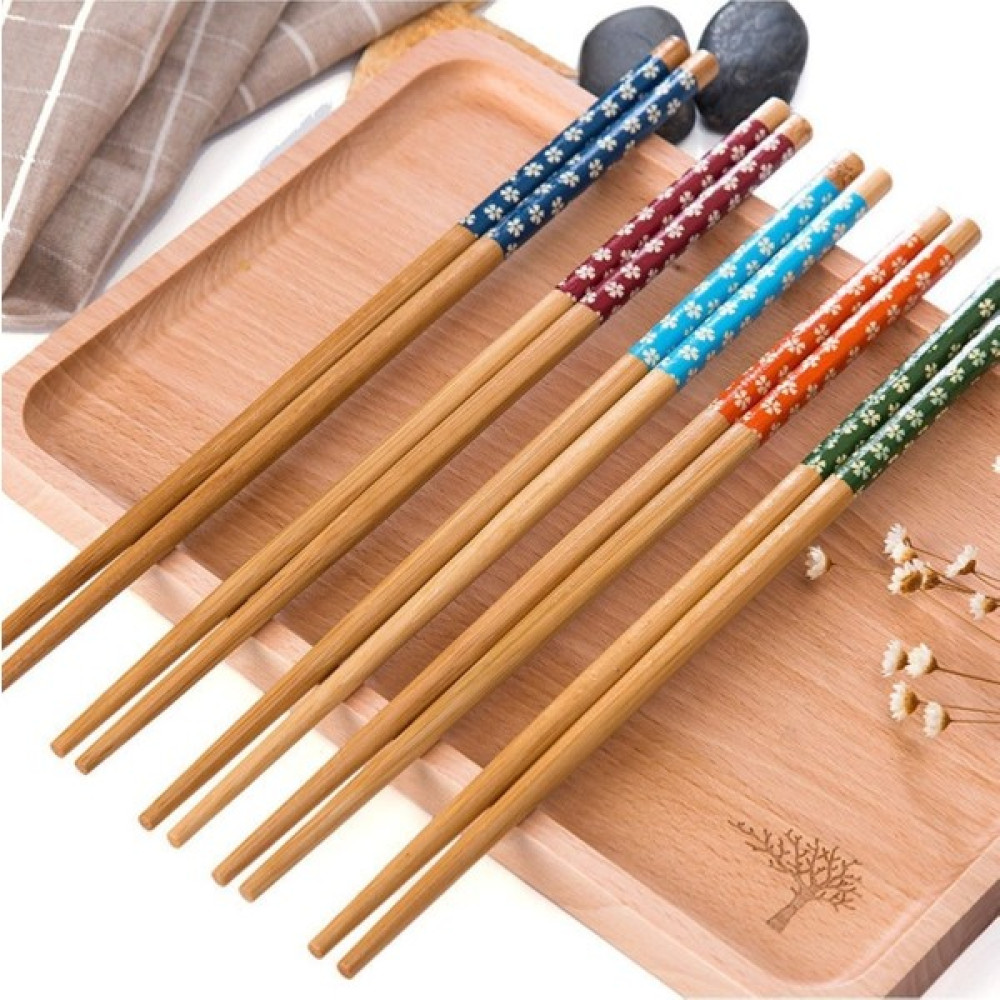 Hanedanev 10 Adet 5 Çift Çin Çubuğu Chopstick, Yıkanabilir Bambu Sushi Japon Çin Yemek Çubuğu, 24 cm - Kahverengi Çatal / Kaşık / Bıçak Takımları Fiyatı