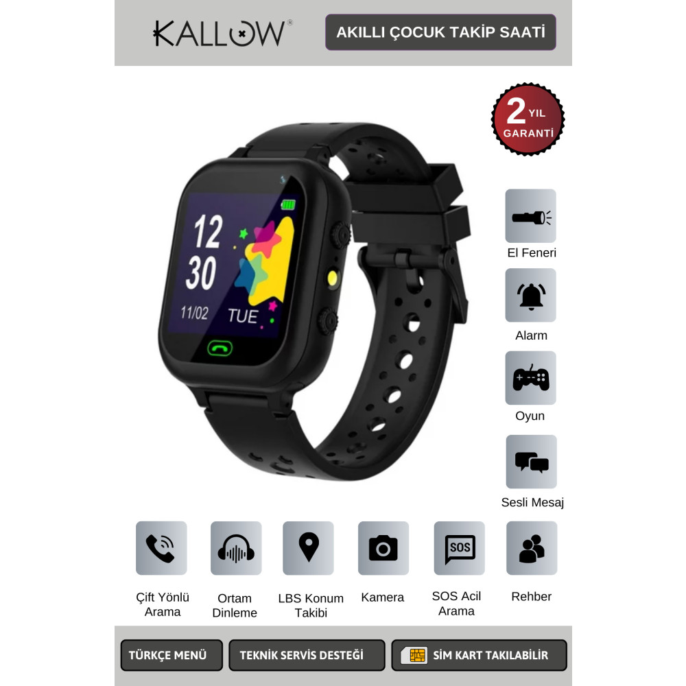 HANGAREX Sim Kartlı Akıllı Saat Çocuklar Için Sos Kamera Konum Takip Ortam Dinleme Kids Smart Watch Akıllı Çocuk Saati Fiyatı