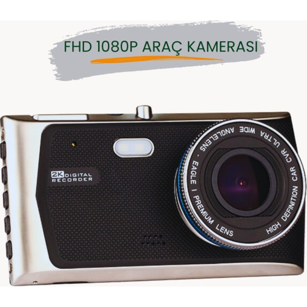 Hangast HC-004 4.5" Dokunmantik IPS Ekran Araç Içi Çift Kamera Gece Görüşlü Yol Kayıt Kamerası. Oto Görüntü Sistemleri Fiyatı