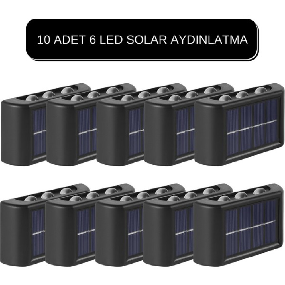 Hangast Solar 10 Adet 6 LED Duvar Lambası Su Geçirmez Bahçe Çit Yolu Merdiven Dekor HS-003-10 Dış Mekan & Bahçe Oyuncakları Fiyatı