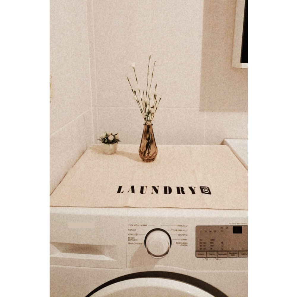 Hanles Laundry Baskılı Çamaşır Makina Örtüsü Banyo Dekorasyon Düzenleyici Kılıf Banyo Aksesuarları Fiyatı