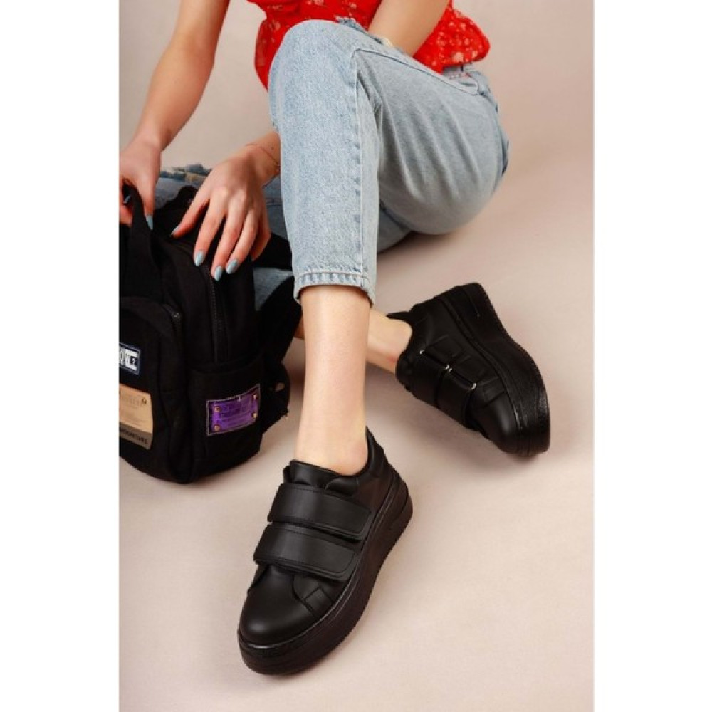 Hanlife Kadın Cırt Cırtlı Yüksek Taban Sneaker Spor Ayakkabı BK022 Siyah10 Spor Ayakkabı Fiyatı