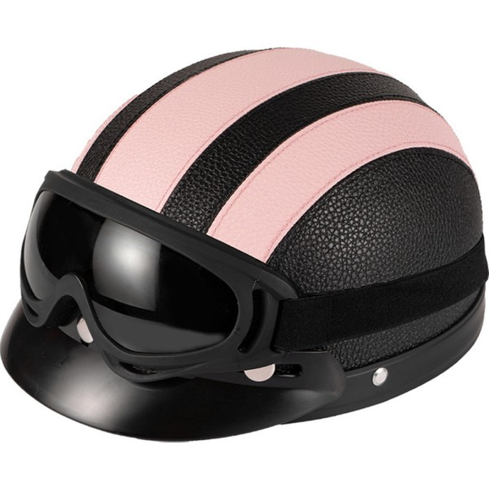 Hannah Peach Elektrikli Araç Motosiklet Retro Kask Harley Pu Kemer Gözlük Eşarp Erkekler ve Kadınlar Sürme Güneşlik Dört Mevsim Güvenlik Koruması Y... Motorsiklet Kaskları Fiyatı