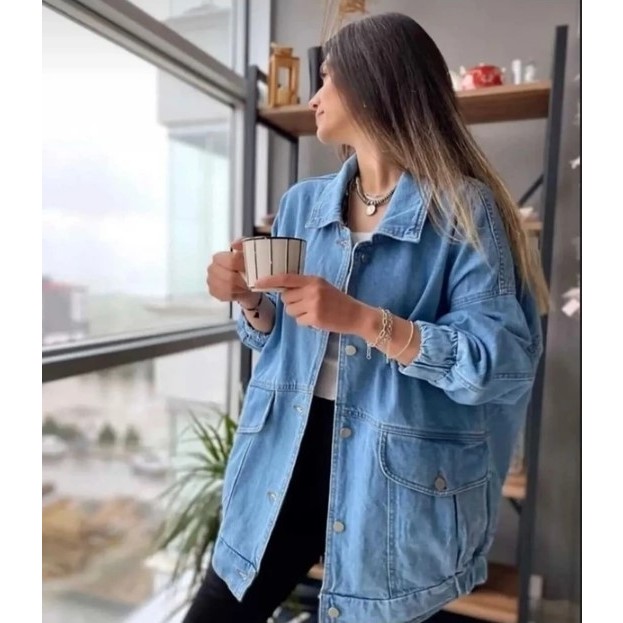 Hanope Kadın Oversize Mavi Kot Ceket Giyim & İç Giyim Fiyatı