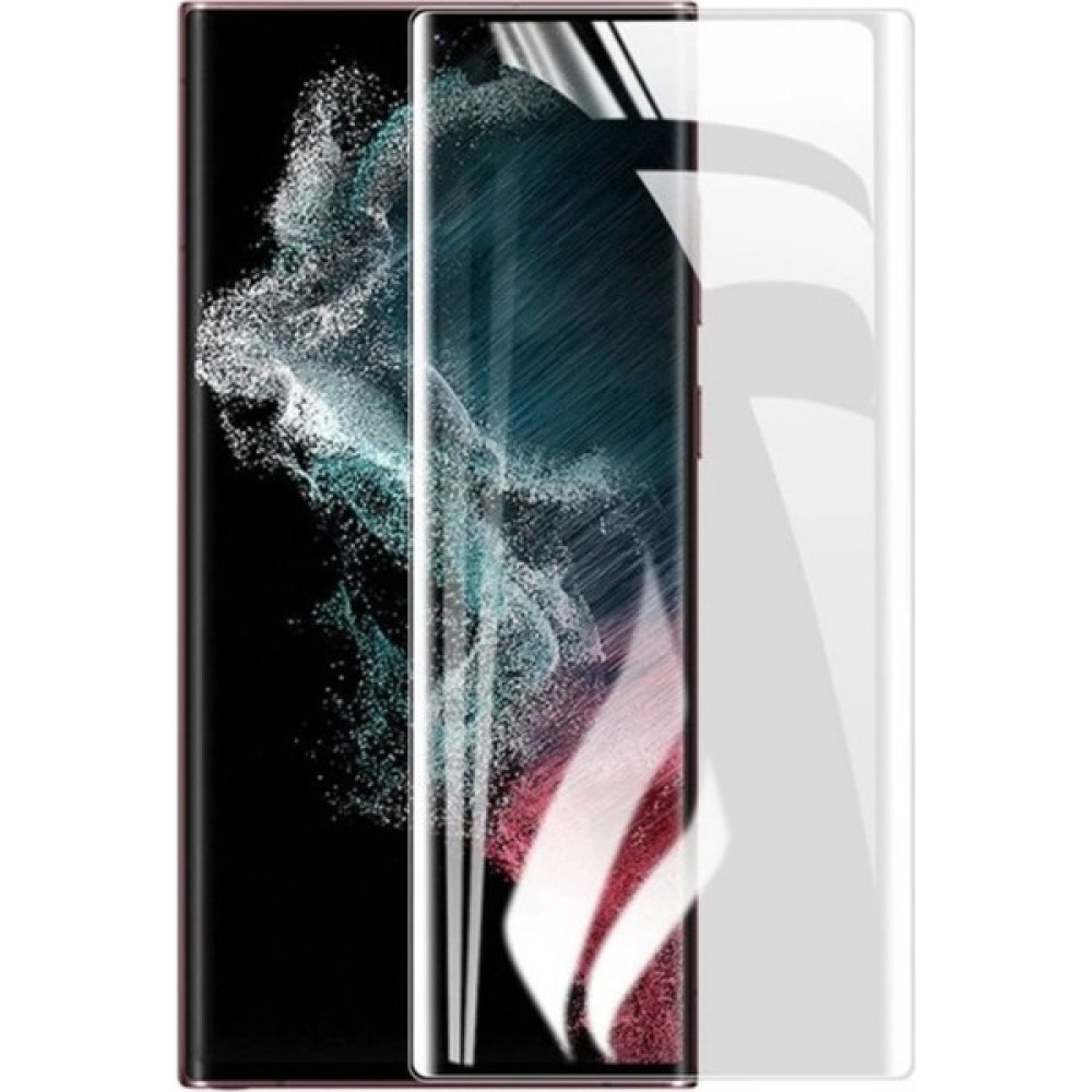 HANPORIUM Samsung Galaxy S22 Ultra Kavisli Ekran Koruyucu Nano Pet Film - Ultra Darbe Emici Etkin Koruma - Ekranı Tam Kaplar - Şeffaf - Siyah Cep Telefonu Ekran Koruyucusu Fiyatı