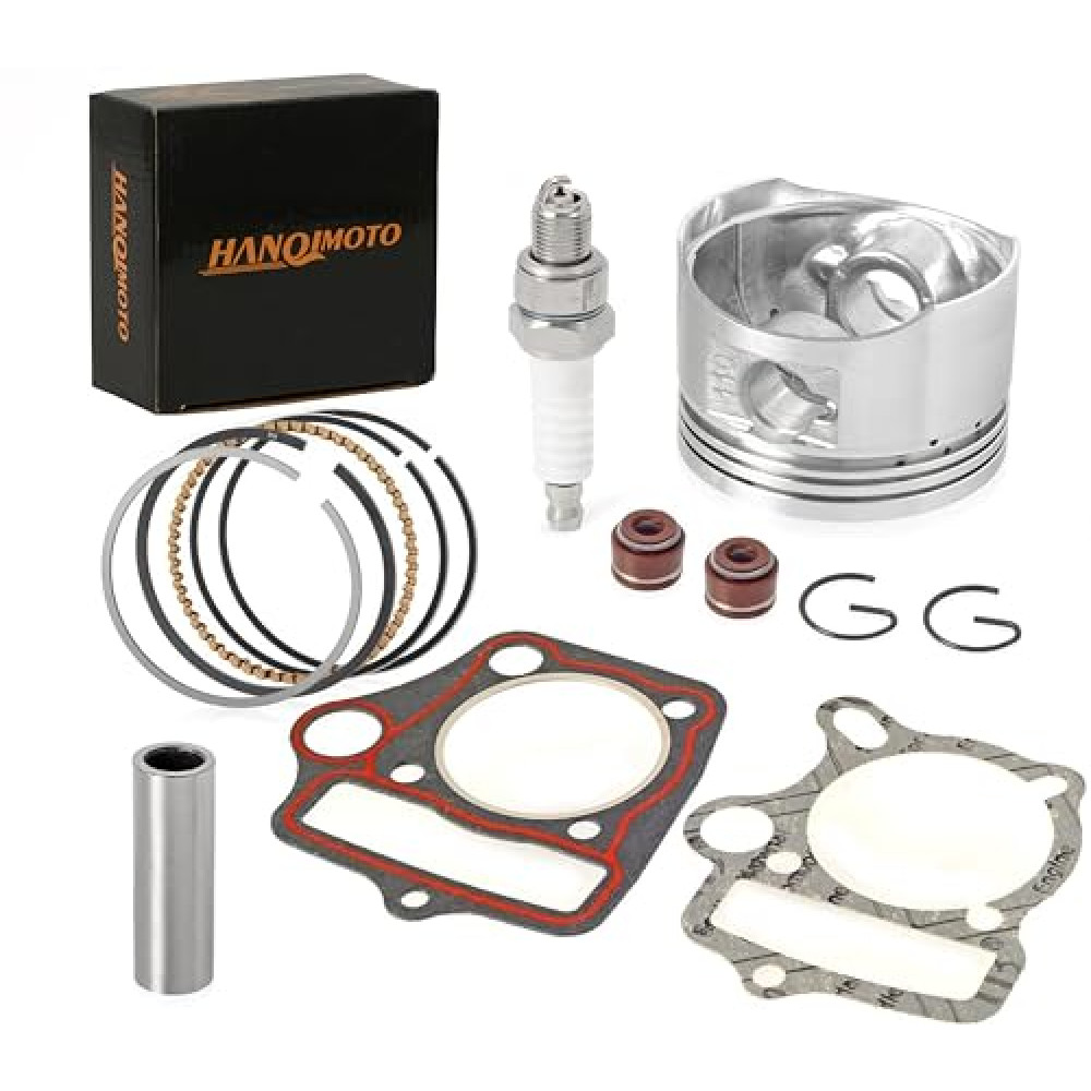 HANQIMOTO 52.4mm Bore Replacement Piston Rings Gasket Set for Kazuma Taotao Sunl Coolster SSR 110cc 125cc ATV Pit Bike