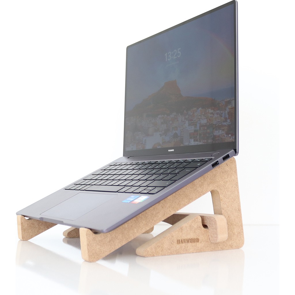 Hansdo Ahşap Laptop Standı - 13" - 14" Laptoplar Ile Uyumlu - Laptop Yükseltici - Wls6 Diğer Fiyatı