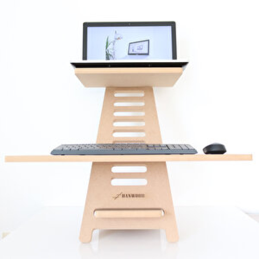 Hansdo Hanwood Ayakta Çalışma Standı - Laptop Standı - Notebook Standı - Ahşap - AGBS Bilgisayar Masası Fiyatı