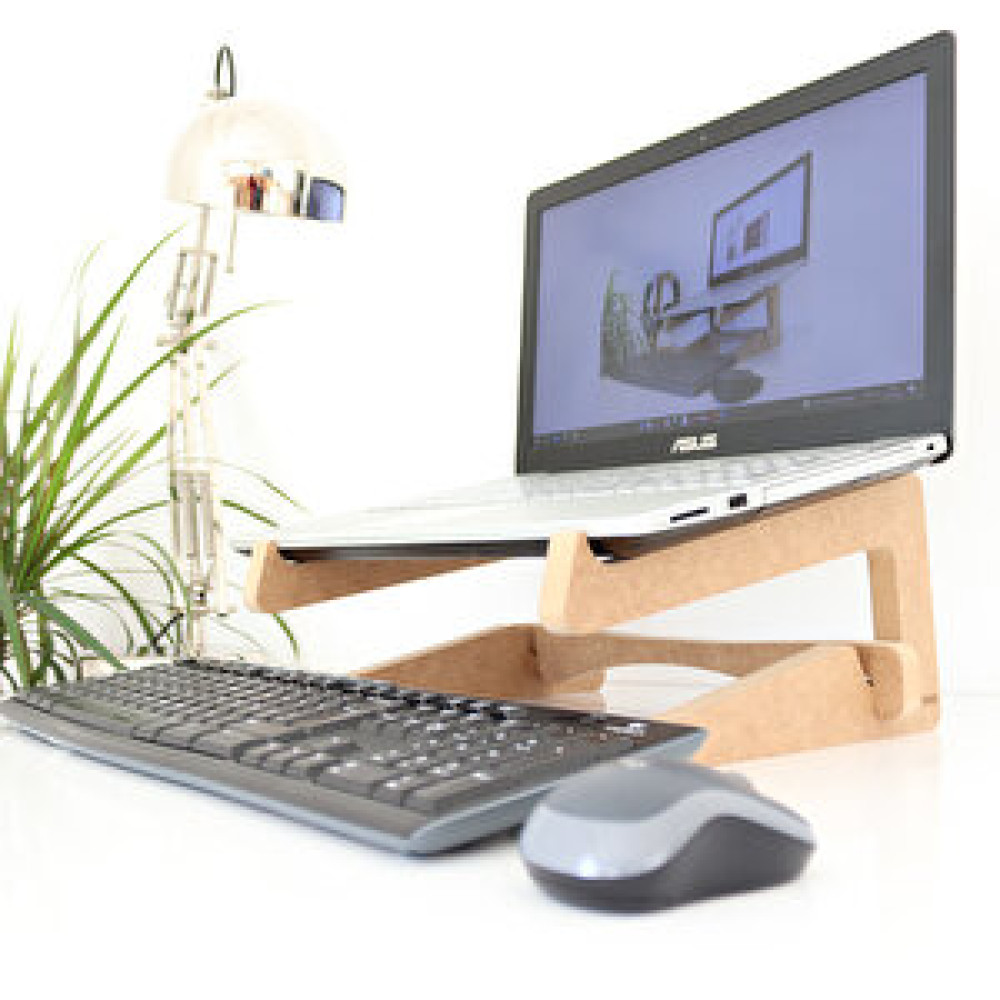 Hansdo Hanwood Laptop Standı - 15" - 17" Boyutlarındaki Laptoplar Ile Uyumlu - Notebook Standı - Ahşap - ALS3 Bilgisayar Masası Fiyatı