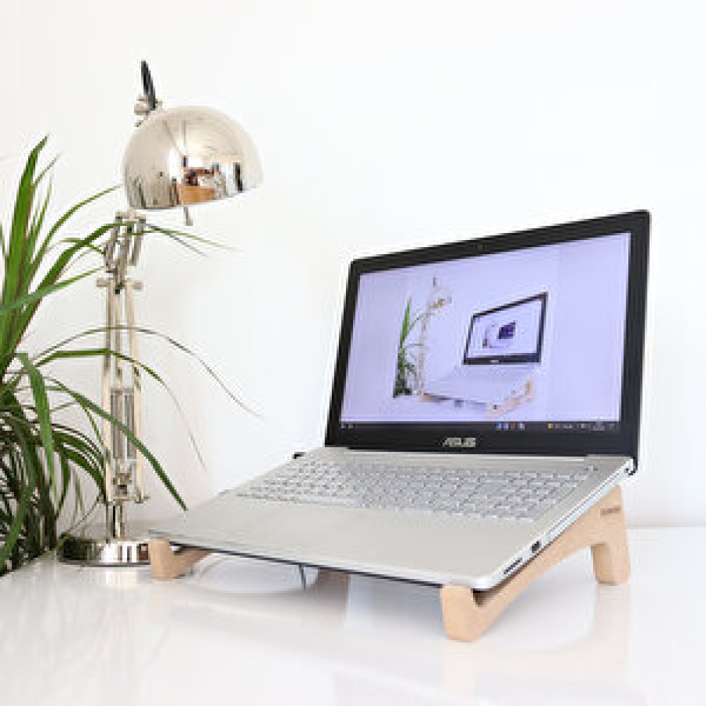 Hansdo Hanwood Laptop Standı - Laptop Yükseltici - Notebook Standı - Ahşap - ALS1 Bilgisayar Masası Fiyatı