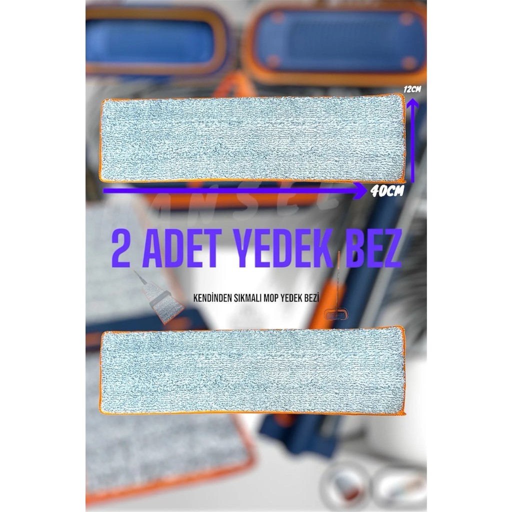 Hansel 2 Adet Yedek Bez - Sadece Bez - Kendinden Sıkmalı Mop Yedek Bezi - Mikrofiber Yedek Bez - Beyaz - Gri - 1 Diğer Fiyatı