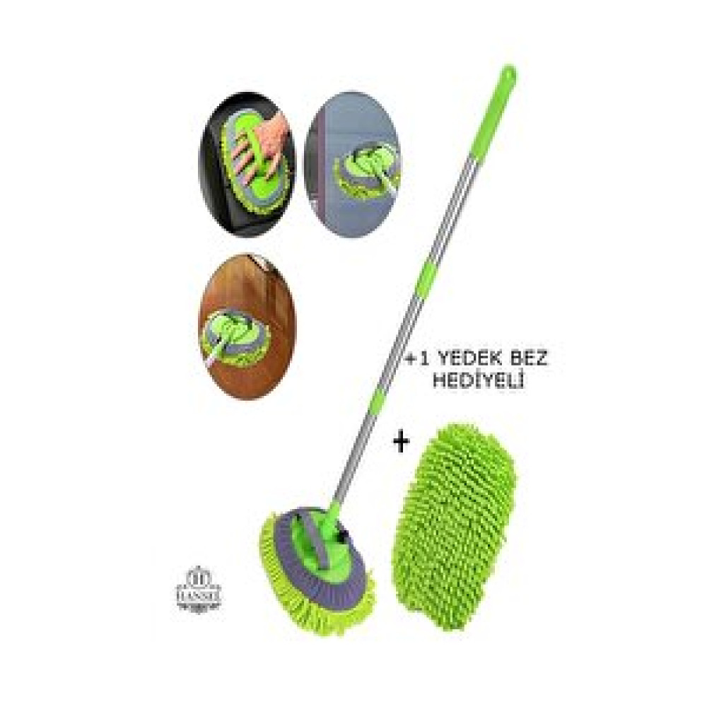 Hansel Çok Fonksiyonlu 2 In 1 Şönil Mikrofiber Araba Yıkama Paspas Temizleme Fırçası Teleskopik Uzun Saplı Oto Bakım & Temizlik Ürünleri Fiyatı