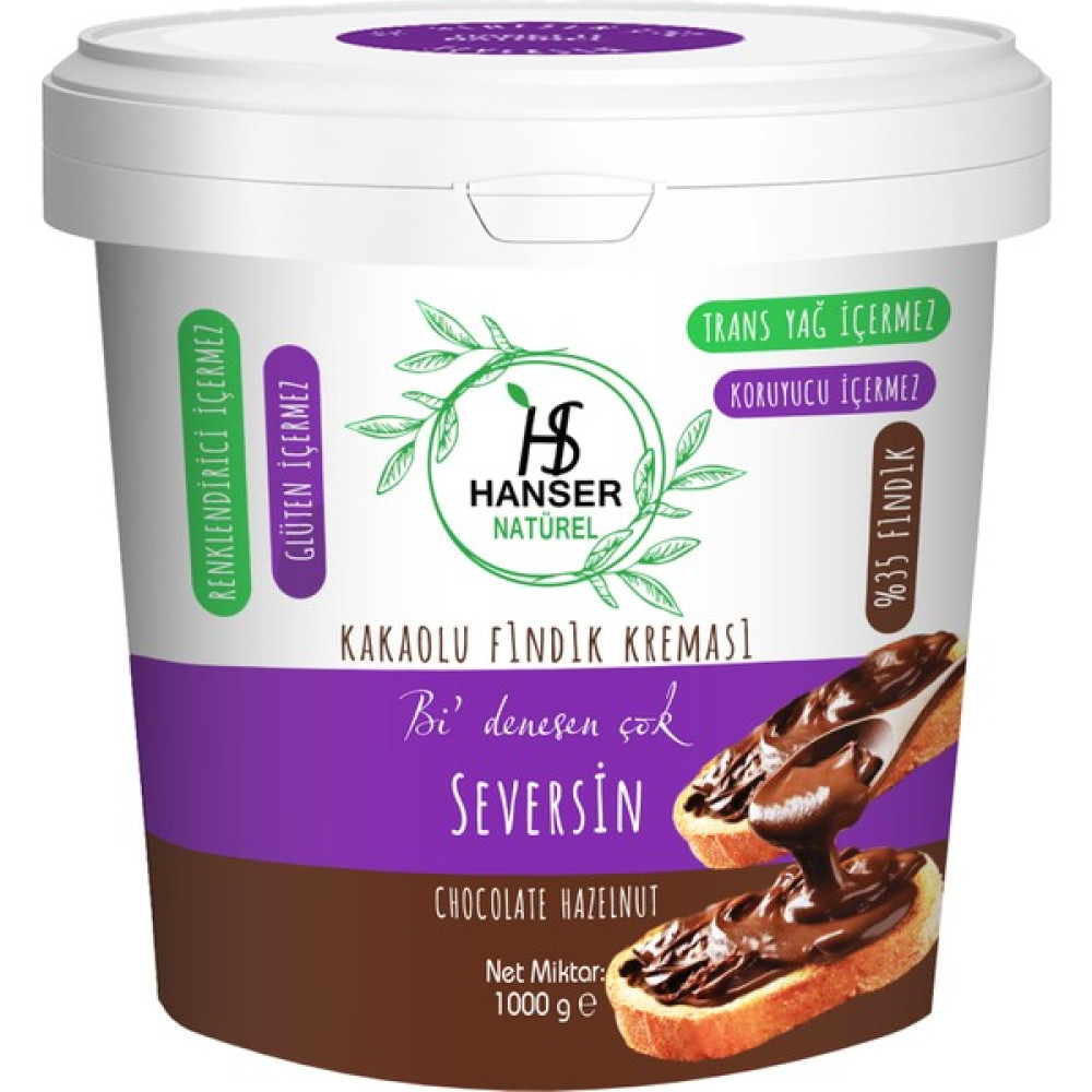 Hanser Seversin Kakaolu Fındık Kreması 1 Kg Diğer Fiyatı
