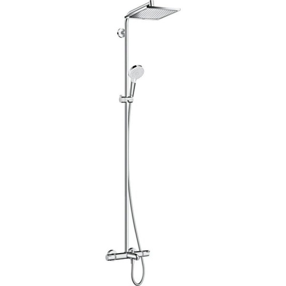 Hansgrohe Crometta E Duş Kolonu 240 1 Jet, Banyo Termostatı ile - HNG27298000 Duş Seti Fiyatı
