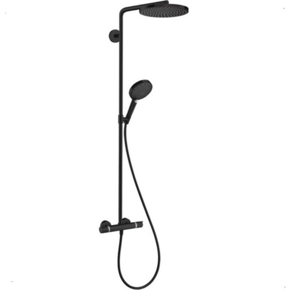 Hansgrohe Raındance Select S Dus Kolonu 240 1jet Powderraın Termostat ile 27633670 - Siyah Duş Başlığı Fiyatı